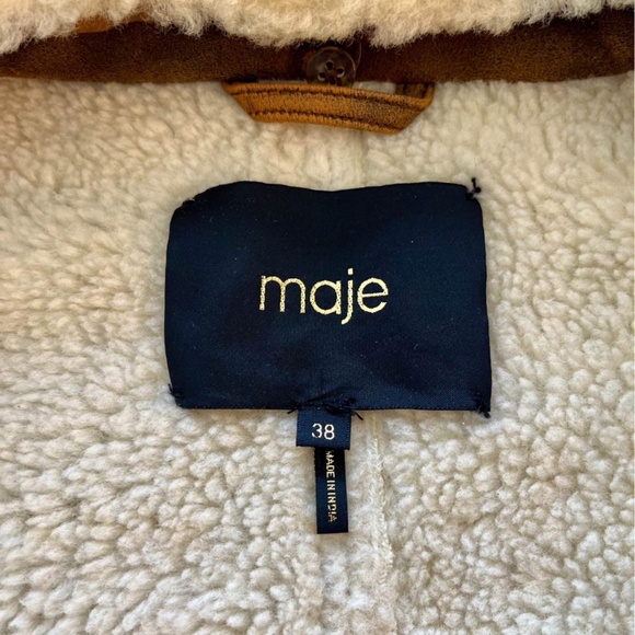 Maje Bartonfinko Shearling Jacket size S - Picture 3 of 10